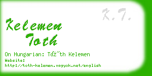 kelemen toth business card